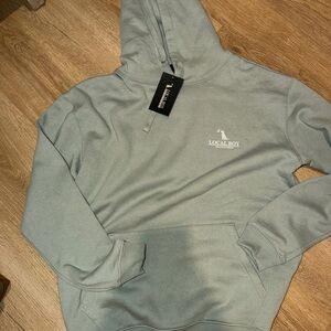 Local Boy Gray Crewneck Sweater for Men